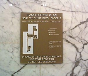 Code Evacuation Sign